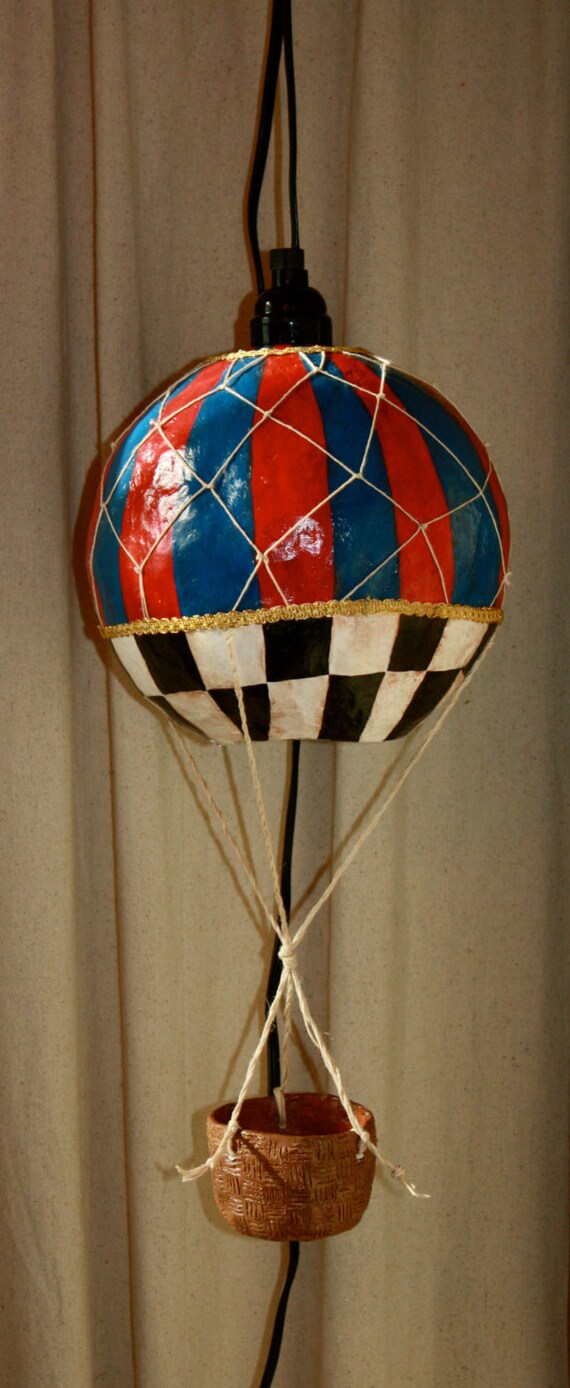 Items similar to Vintage Inspired Hot Air Balloon LED Lamp on Etsy