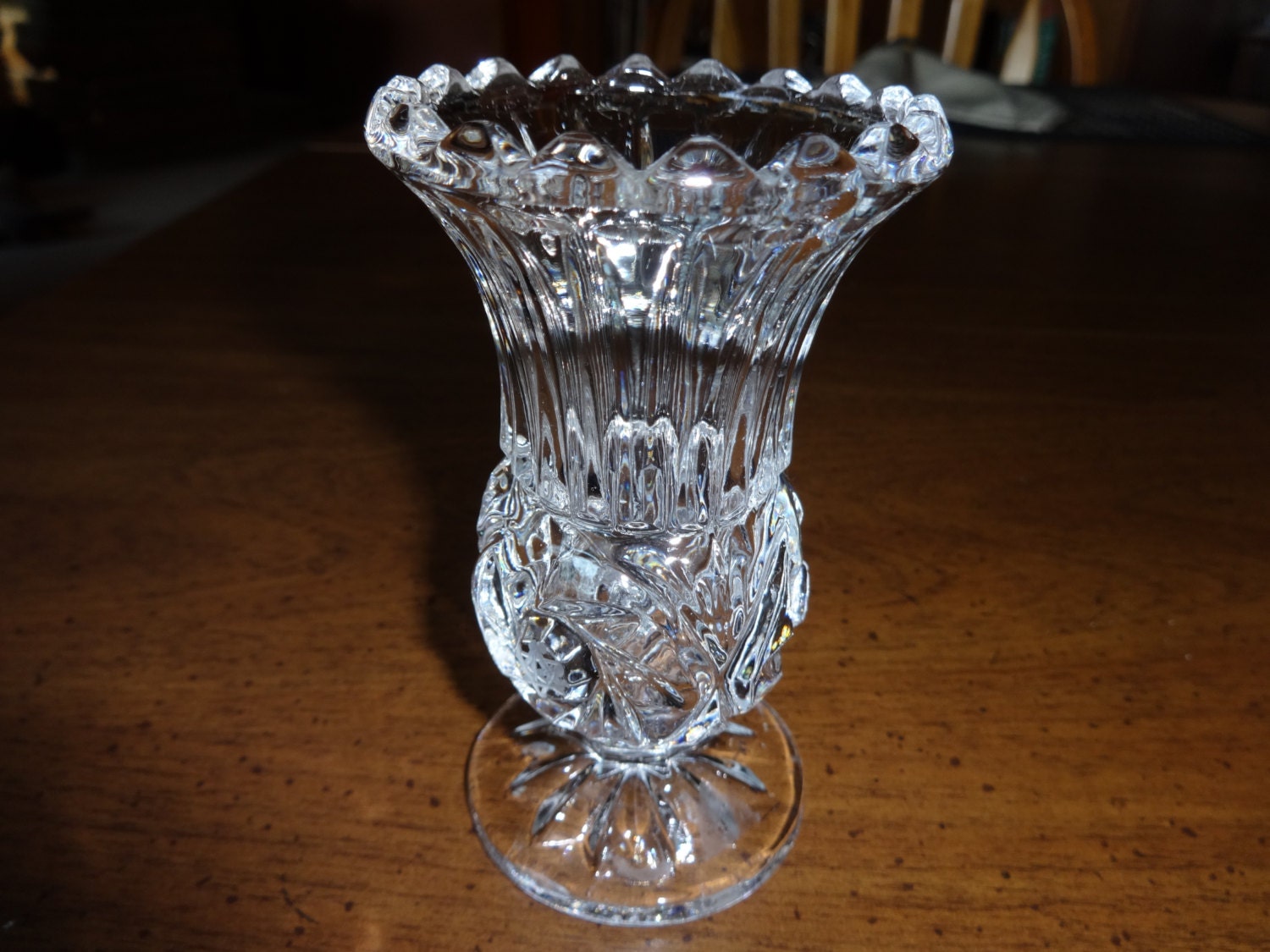 Vintage Tiny Bud Vase 24 Lead Crystal by VintageFolksVintage