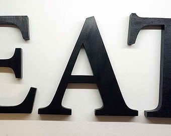 eat sign - wooden letters - kitchen sign - wall sign - decor