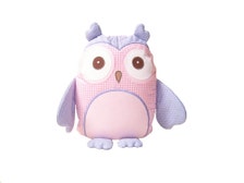 purple stuffed owl