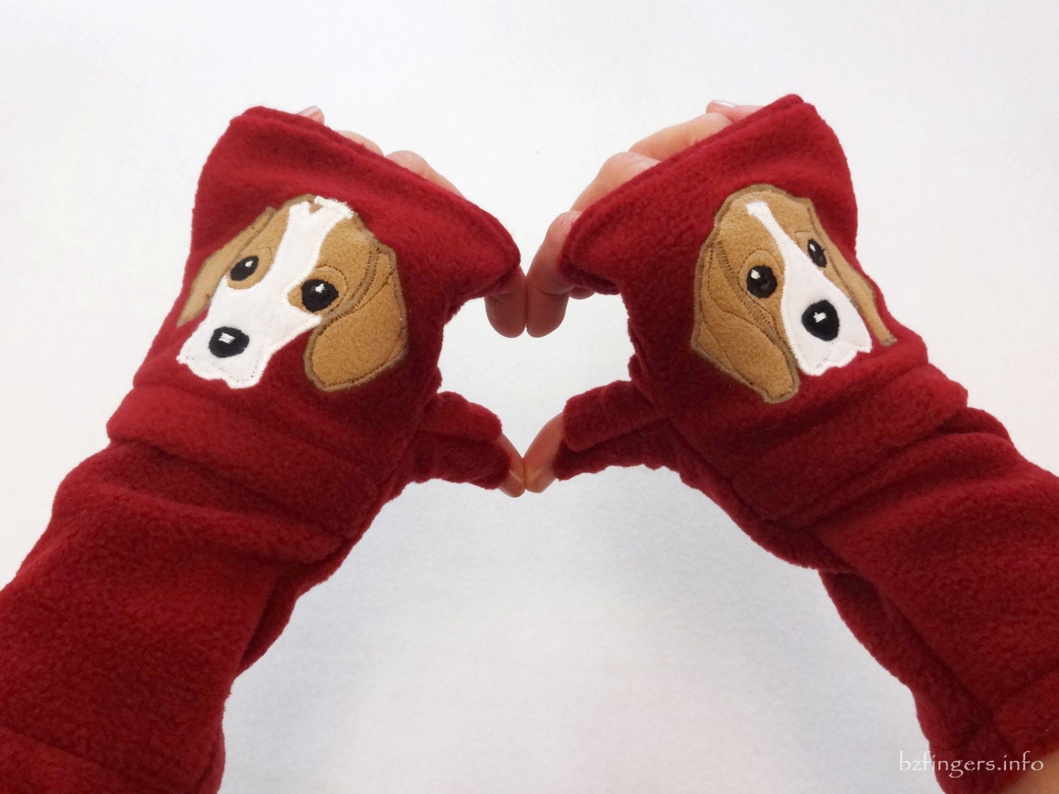 Your Beagle Gift. Fingerless Gloves with Pockets for Dog