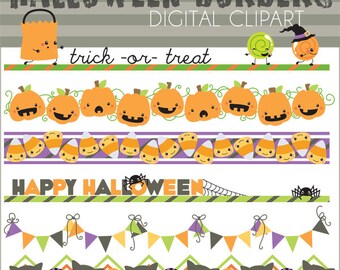 Halloween Clipart Halloween Borders -Personal and Limited Commercial Use- Cute Halloween Clip Art