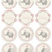 Pink Elephant Baby Shower Printable Circle Tags PDF