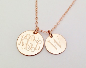 Mothers Necklace Monogrammed Necklace in Sterling by netexchange