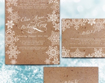 Christmas wedding invitations etsy