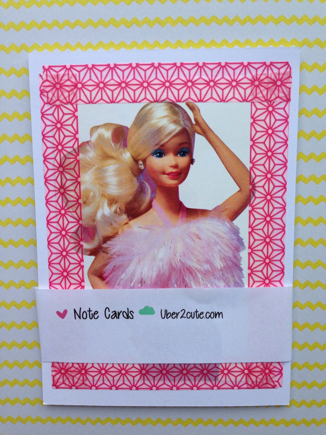 Retro Barbie Note Cards / Set of 4 by Uber2Cute on Etsy