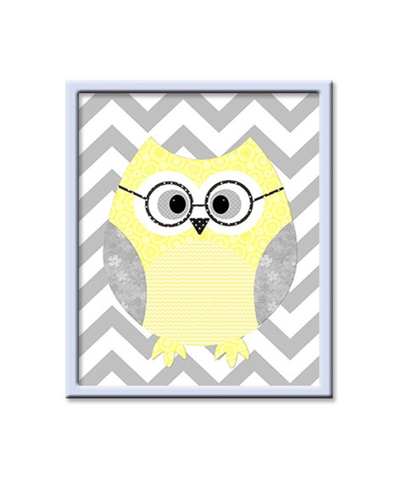 Owl Decor Owl Nursery Kids Wall Art Baby Boy Nursery Decor