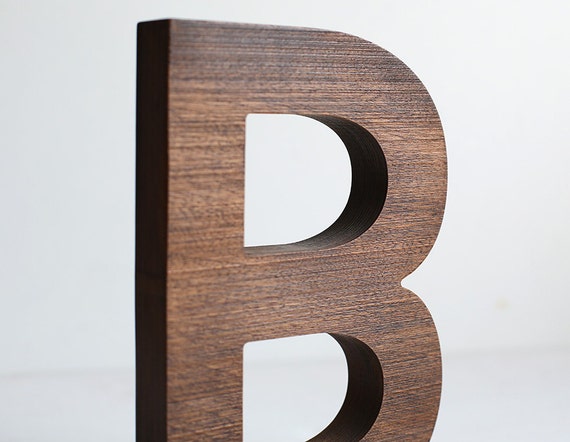 Items Similar To Exotic Wood Letter - B 8 Inches Rustic Decorative ...