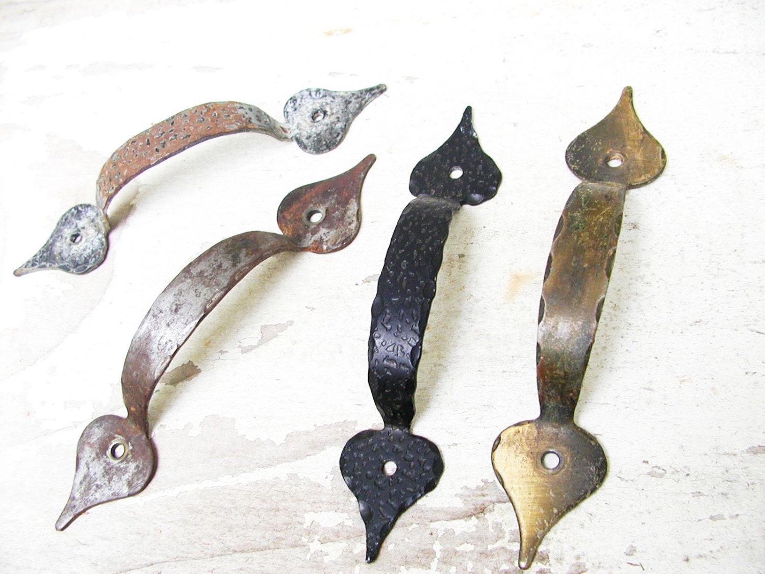 Vintage Country Primitive Hardware Drawer Pulls Handles Upcycle