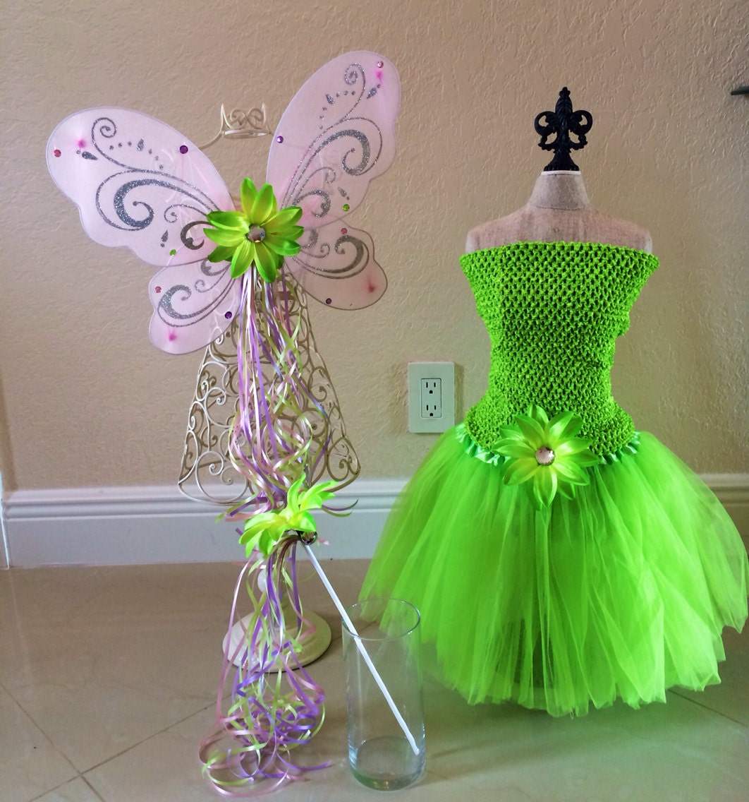 Tinkerbell Costume Pink Fairy Wings Tinkerbell by partiesandfun