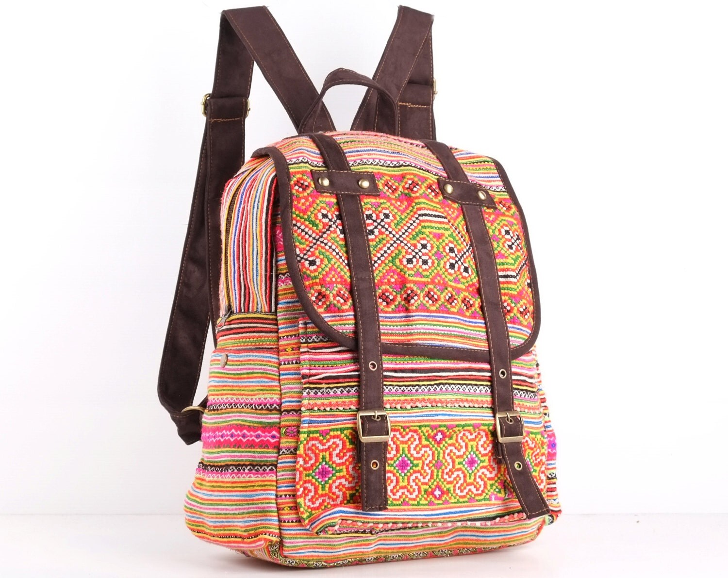 Tribal Slouchy Hippie Backpack Unique Boho Gypsy Stylish