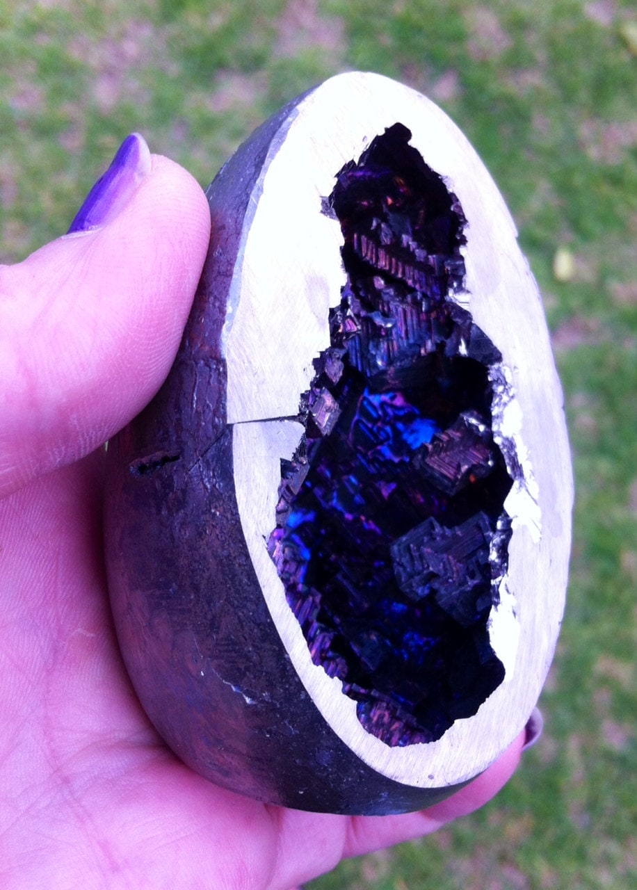 Bismuth Crystal Dragon Egg Beautiful Colors Over One Pound