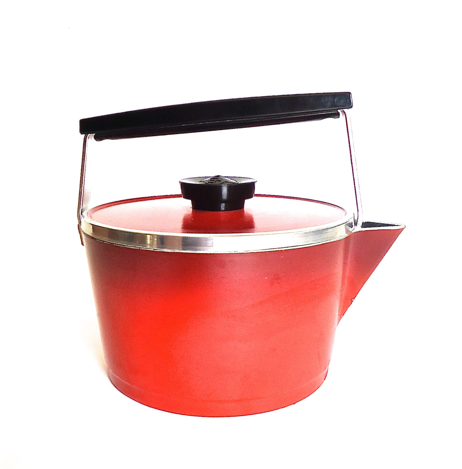 70s Burnt Orange Tea Kettle Vintage