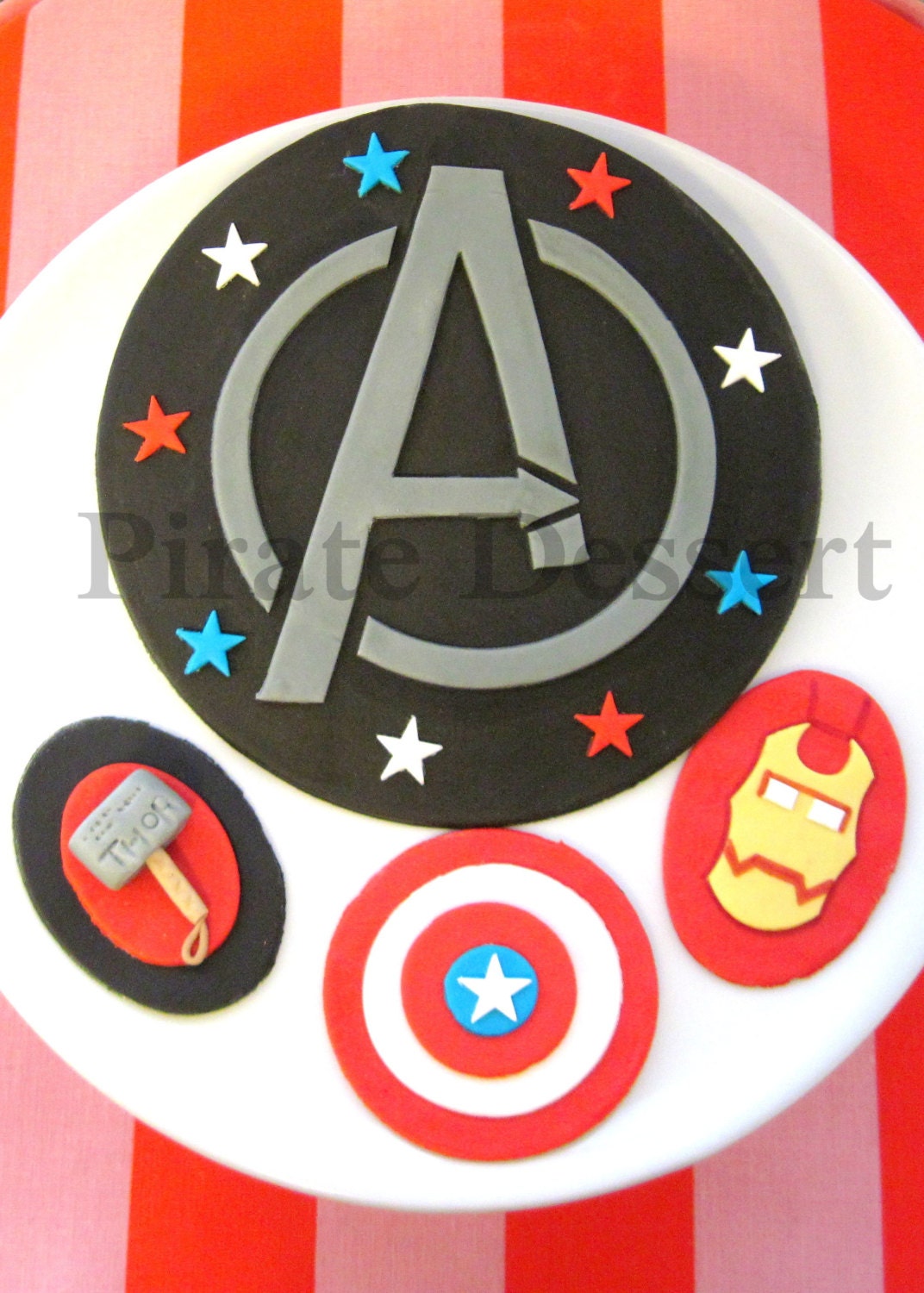 THE AVENGERS Edible Cake Topper Avengers Logo Edible THE AVENGERS Edible Cake Topper Avengers Logo Edible