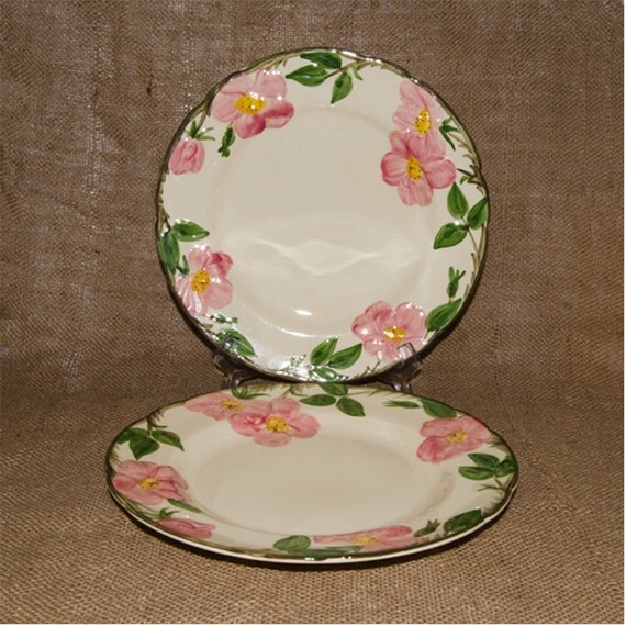 Vintage Franciscan Ware Desert Rose Dinner Plate by thewrenskeep