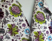 Linen Cotton Dish Towels Tea Towels Chrysanthemum Roses Flower Tea Towels set of 2