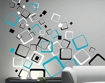 square shapes wall decals modern wall designs removable wall shapes cool wall decor - Wall Design Decals square shapes wall decals modern wall designs removable wall shapes cool wall decor - Wall Design Decals
