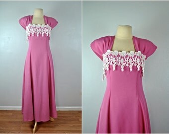 Pink Party Dress, Vintage Party Dress, Vintage Pink Dress
