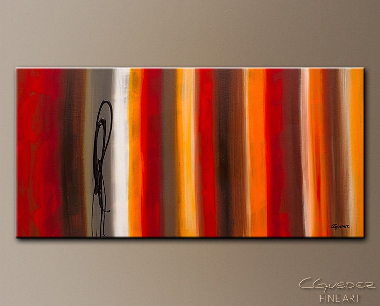 Original Contemporary Large Abstract Painting by by carmenguedez