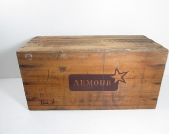 Armour Wooden Crate Corned Beef Uruguay