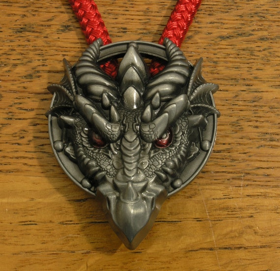 Huge Fierce Dragon Head Medallion on Luxurious 6.5mm Double