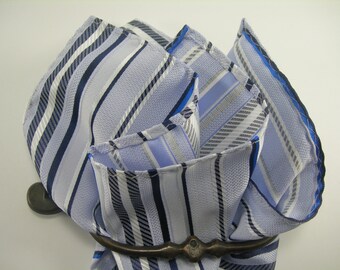 light blue multicolor Pocket square
