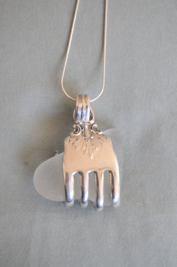 Sterling Silver Fork Necklace by LBanfitch on Etsy