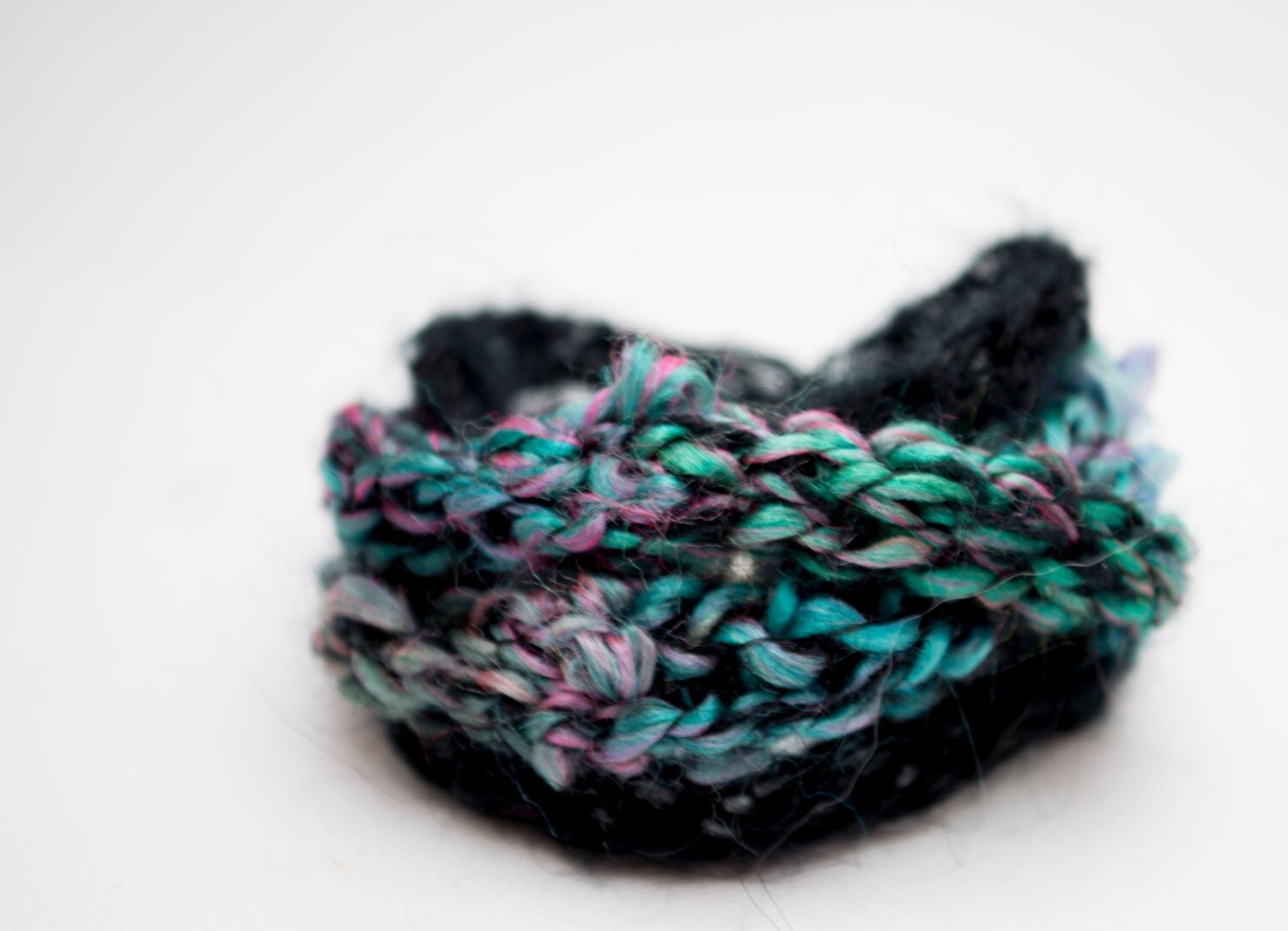 French knitted wool bracelet by RomeosFactory on Etsy