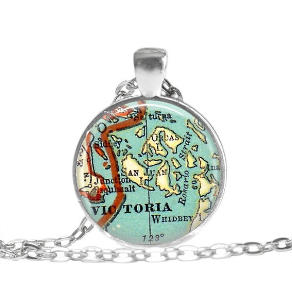 Victoria British Columbia Map Jewelry Canadian Jewelry San