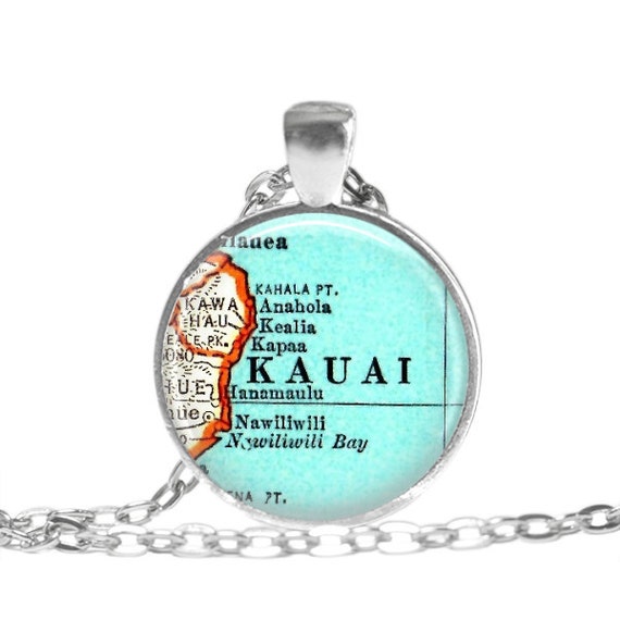 Hawaiian Jewelry Kauai Jewelry Hawaii map necklace photo