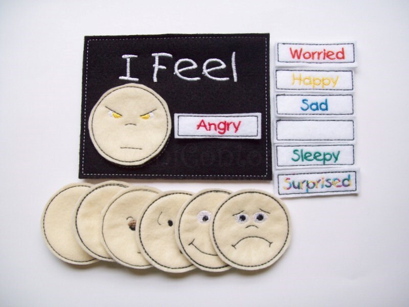 Feelings Felt Chart Emotions chart Multicolor words