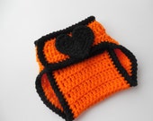 Halloween Diaper Cover - Baby Photo Prop Diaper Cover - Orange and Black - Handmade Crochet - Ready to Ship Halloween Diaper Cover - Baby Photo Prop Diaper Cover - Orange and Black - Handmade Crochet - Ready to Ship