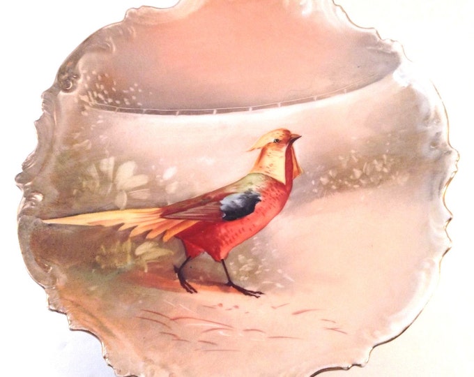 Limoges Blakeman & Henderson Game Bird Wall Plate, Home Decor Wall Hanging, French Porcelain Antique,