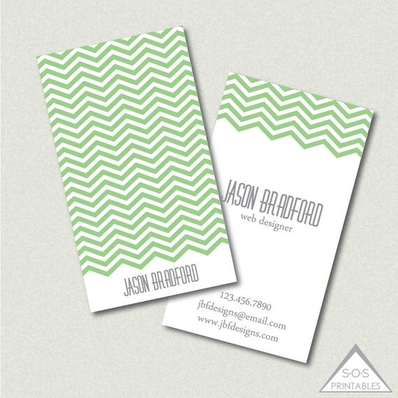 chevron-business-card-printable-business-cards-modern-printable-pdf