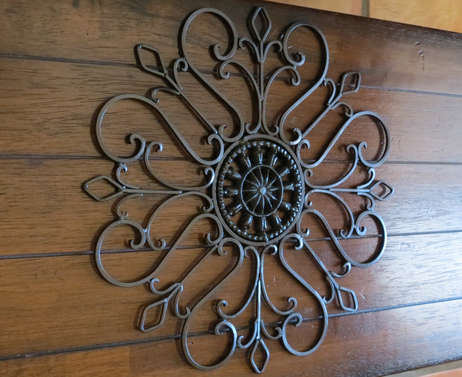 Medallion wall decor/Scrolled metal wall by VeritasInspired