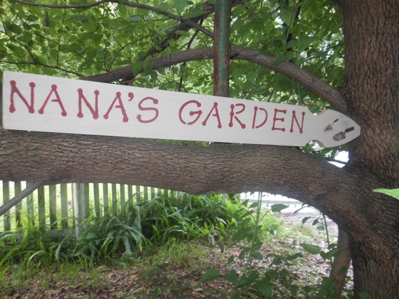 Garden Arrow  Sign garden Nana's Rustic rustic sign