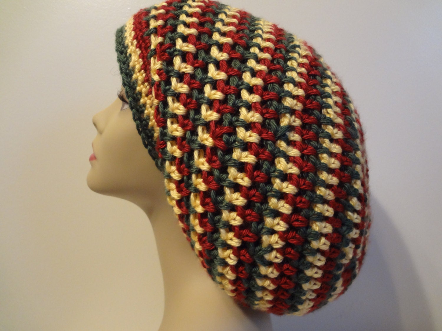 Rasta Hat Dread Hat Slouchy Hat Reggae Crocheted