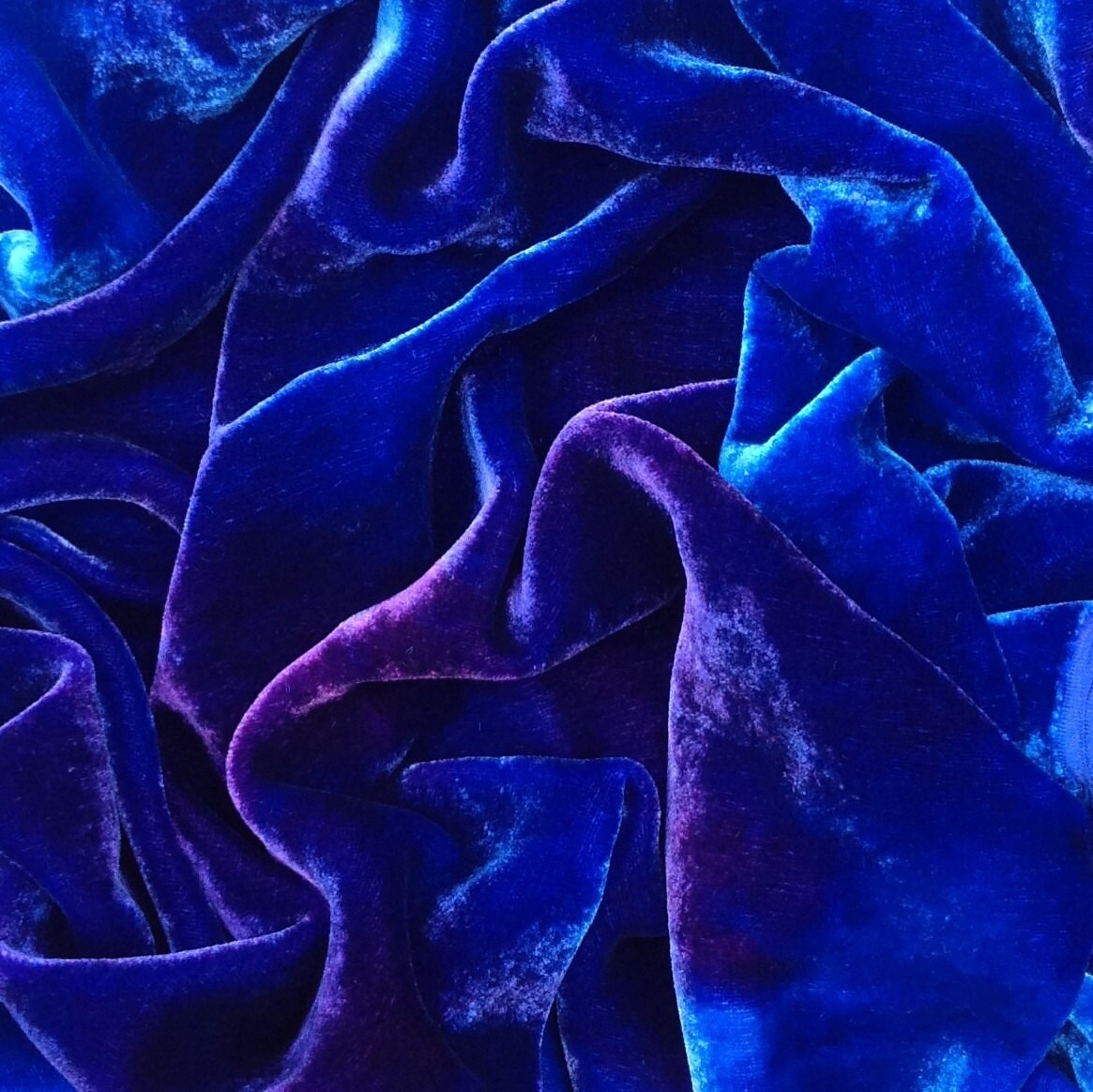 Hand Dyed Silk Velvet Silk and Viscose by OliverTwistsFibres