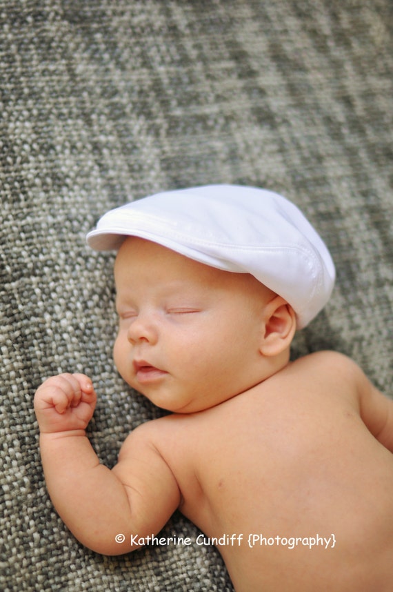 Baby Christening Hat White Satin Newsboy Baptism Baby Christening Hat White Satin Newsboy Baptism