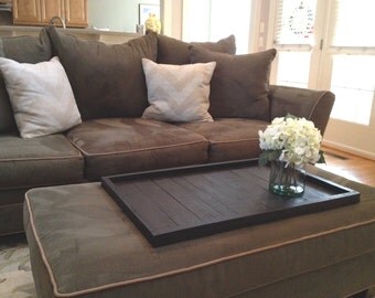 Handmade Oversize Ottoman Tray / Table Top / Great Gift - Made of Reclaimed Wood
