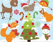 80% OFF SALE Winter woodland clipart commercial use, vector graphics, digital clip art, digital images - CL600 Il_170x135