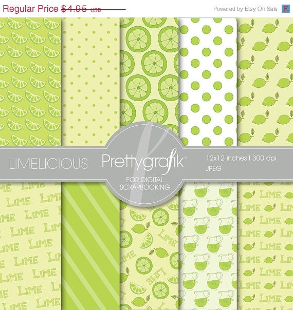 60% OFF SALE Lime citrus digital paper, commercial use, scrapbook papers, background - PS504 Il_570xn