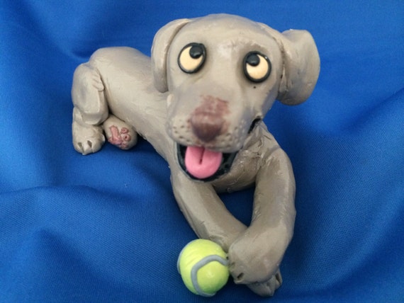 stuffed weimaraner dog