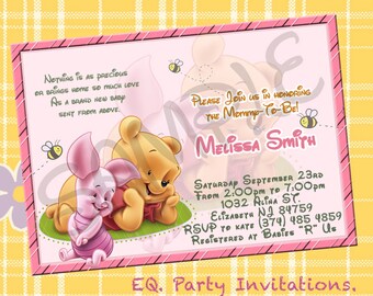 Winnie the Pooh Baby Shower Invitation - Printable