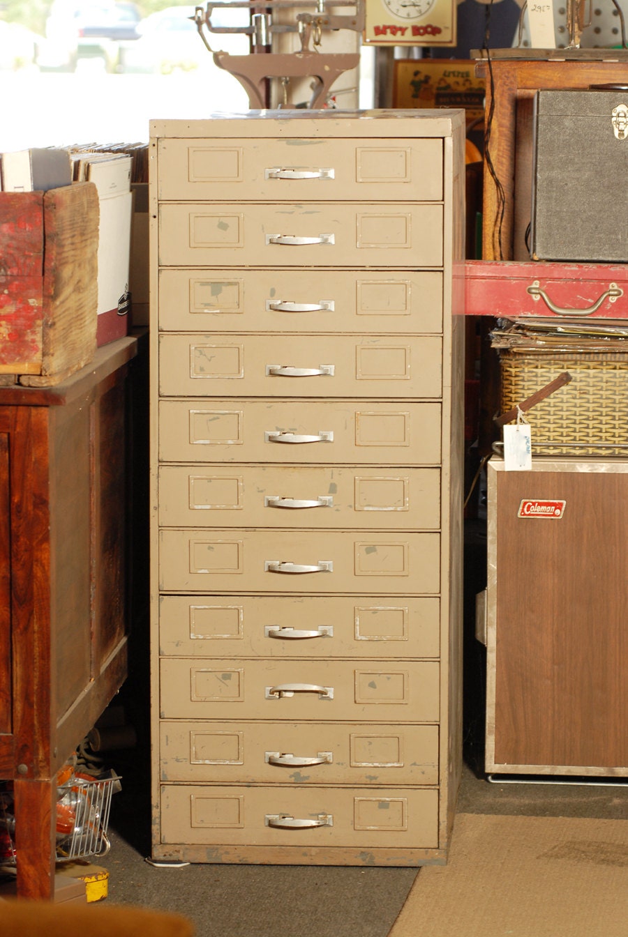 Vintage Heavy Duty Index Card File 11 Drawers Haute Juice
