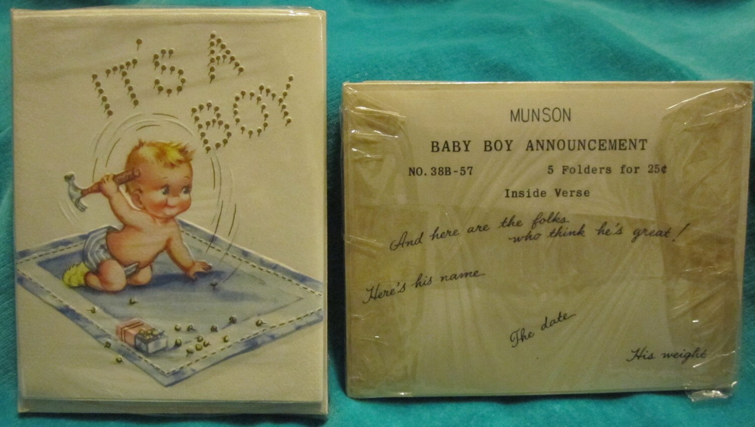 10 Vintage Baby Boy Birth Announcements