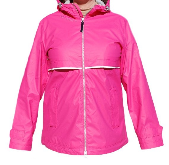 Rain Coat Jacket Hot Pink Reflective Medium by MonogramExpress