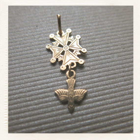 French  Jewelry cross Huguenot medal  pendant from  charm Vintage huguenot   Cross Protestant