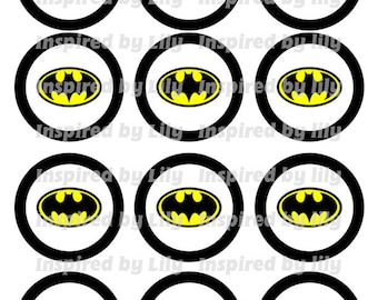 INSTANT DOWNLOAD Batman cupcake toppers, Batman party, Batman theme birthday