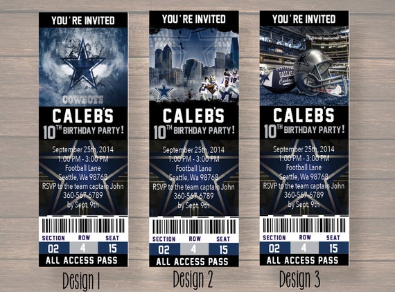 Free Dallas Cowboys Birthday Invitations 10